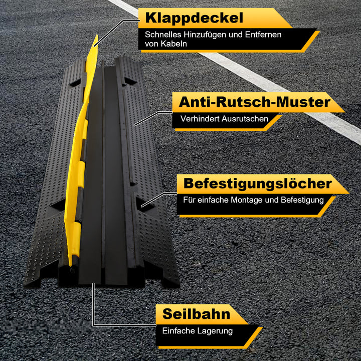 Sonnewelt Kabelschutzmatte Kabelbrücke 3 Stück