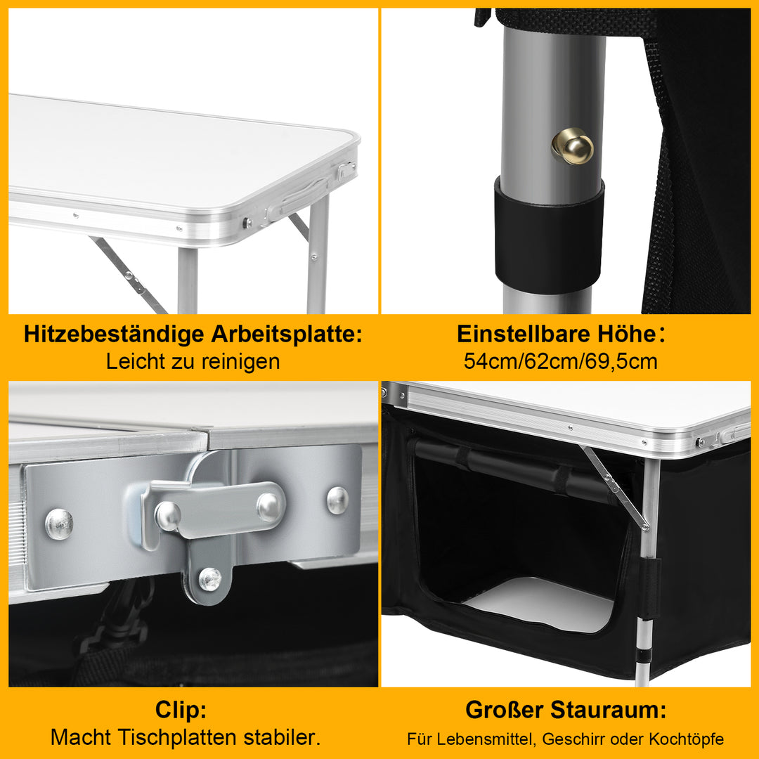 Sonnewelt foldable camping kitchen with 2 compartments
