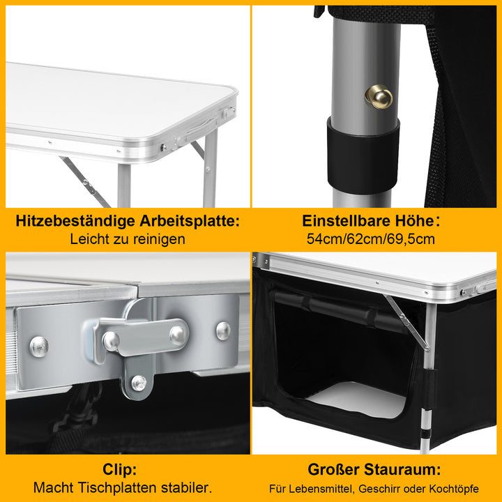 Sonnewelt foldable camping kitchen with 2 compartments