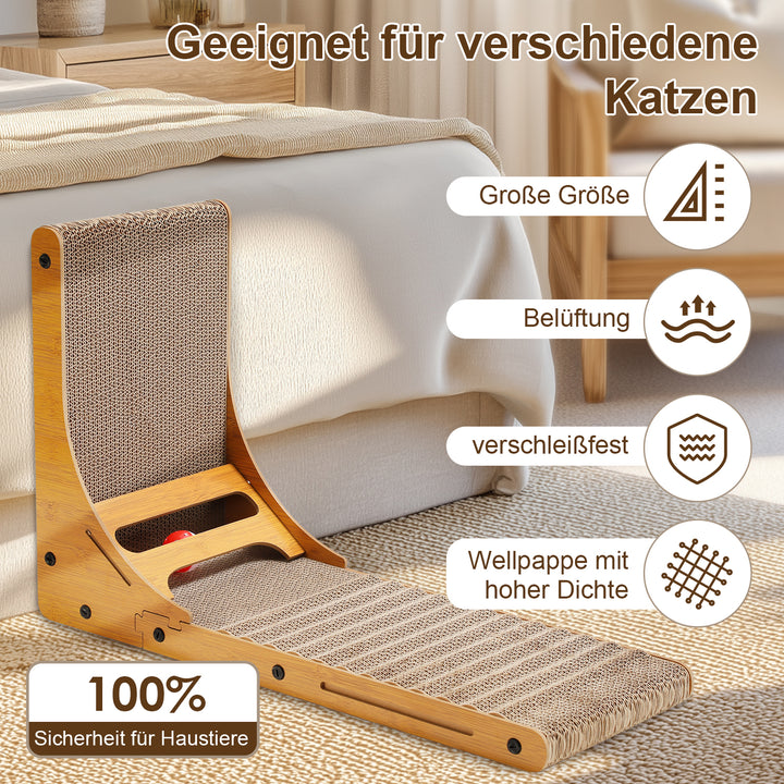 Sonnewelt Cat Scratching Board L-shaped Scratching Cardboard