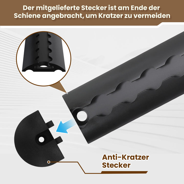 Sonnewelt Airlineschiene 4x 1m Aluminium für Wohnmobile und LKW Schwarz