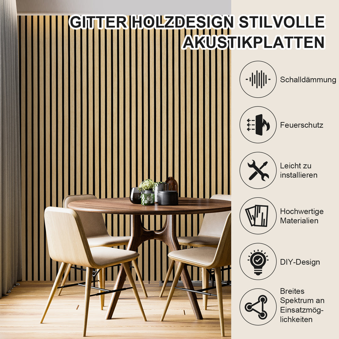 Sonnewelt Akustikpaneele Holz Wandpaneele 120x60cm