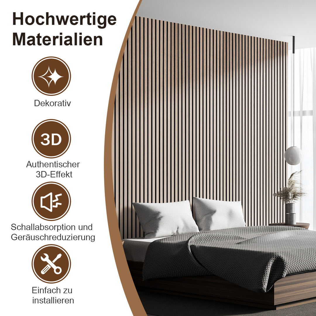 Sonnewelt Akustikpaneele Holz Selbstklebend 120x60cm