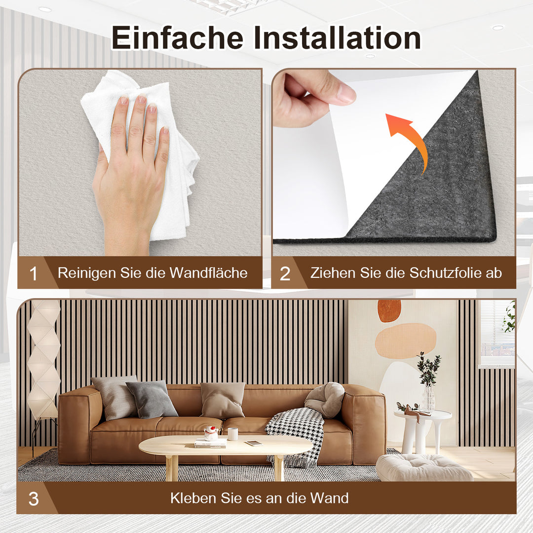 Sonnewelt Akustikpaneele Holz Selbstklebend 120x60cm