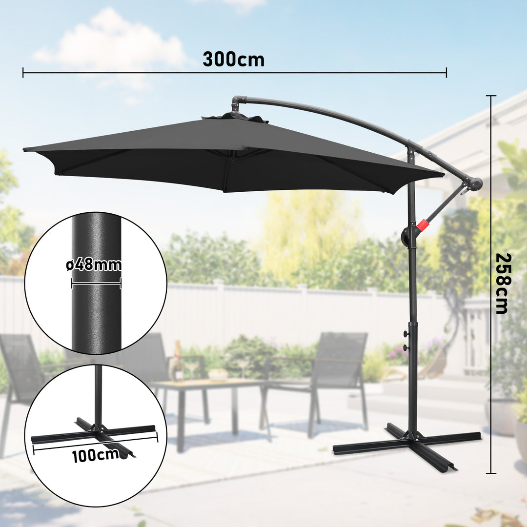 Sonnewelt Ampelschirm Ø3.5m Ø3m Garten