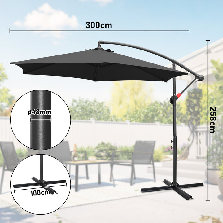 Sonnewelt Ampelschirm Ø3.5m Ø3m Garten