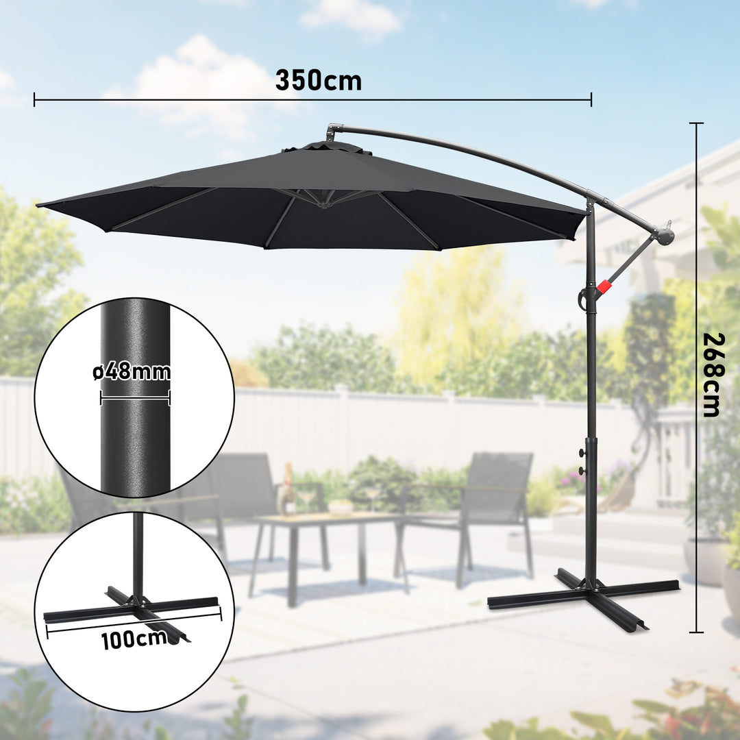 Sonnewelt Ampelschirm Ø3.5m Ø3m Garten