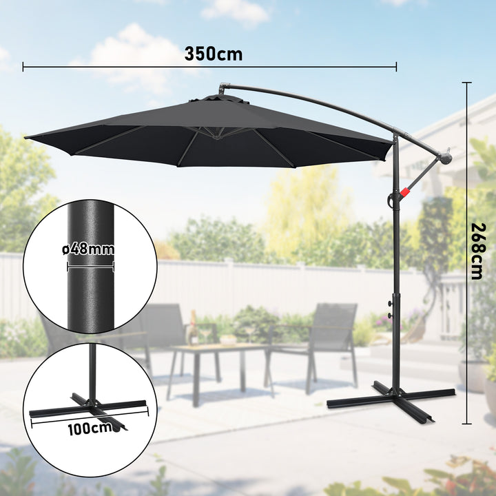 Sonnewelt Ampelschirm Ø3.5m Ø3m Garten
