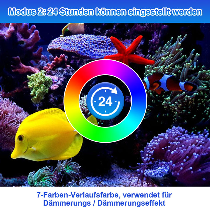 Sonnewelt LED Aquarium Lighting 24/7 Mode with Timer