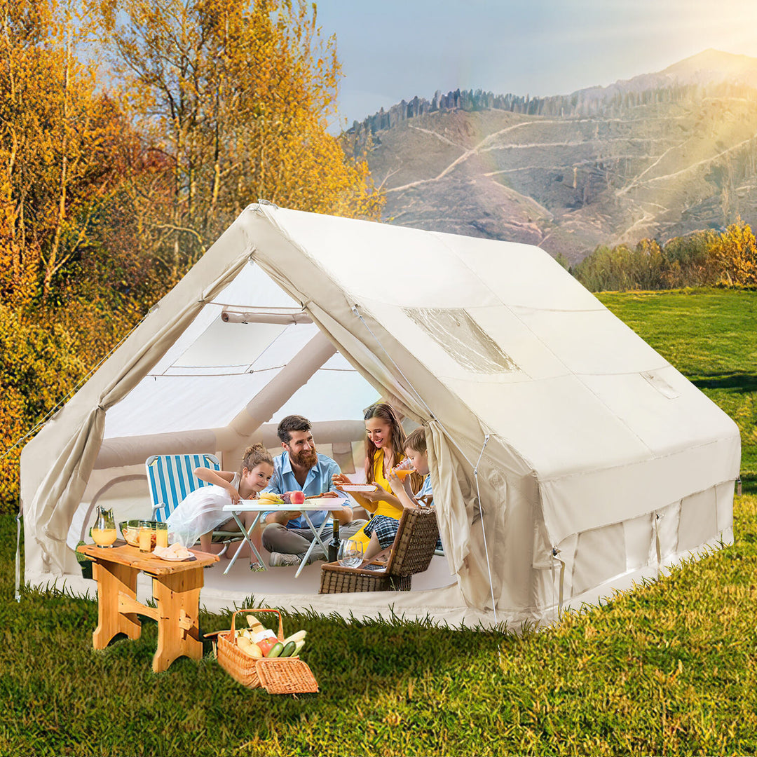 Sonnewelt Aufblasbares Campingzelt mit Dachfenster 12㎡