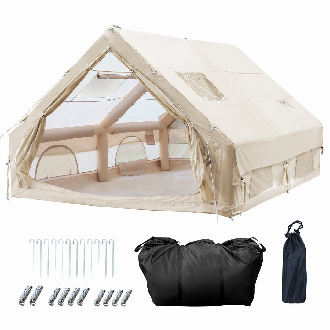 Sonnewelt Aufblasbares Campingzelt mit Dachfenster 12㎡