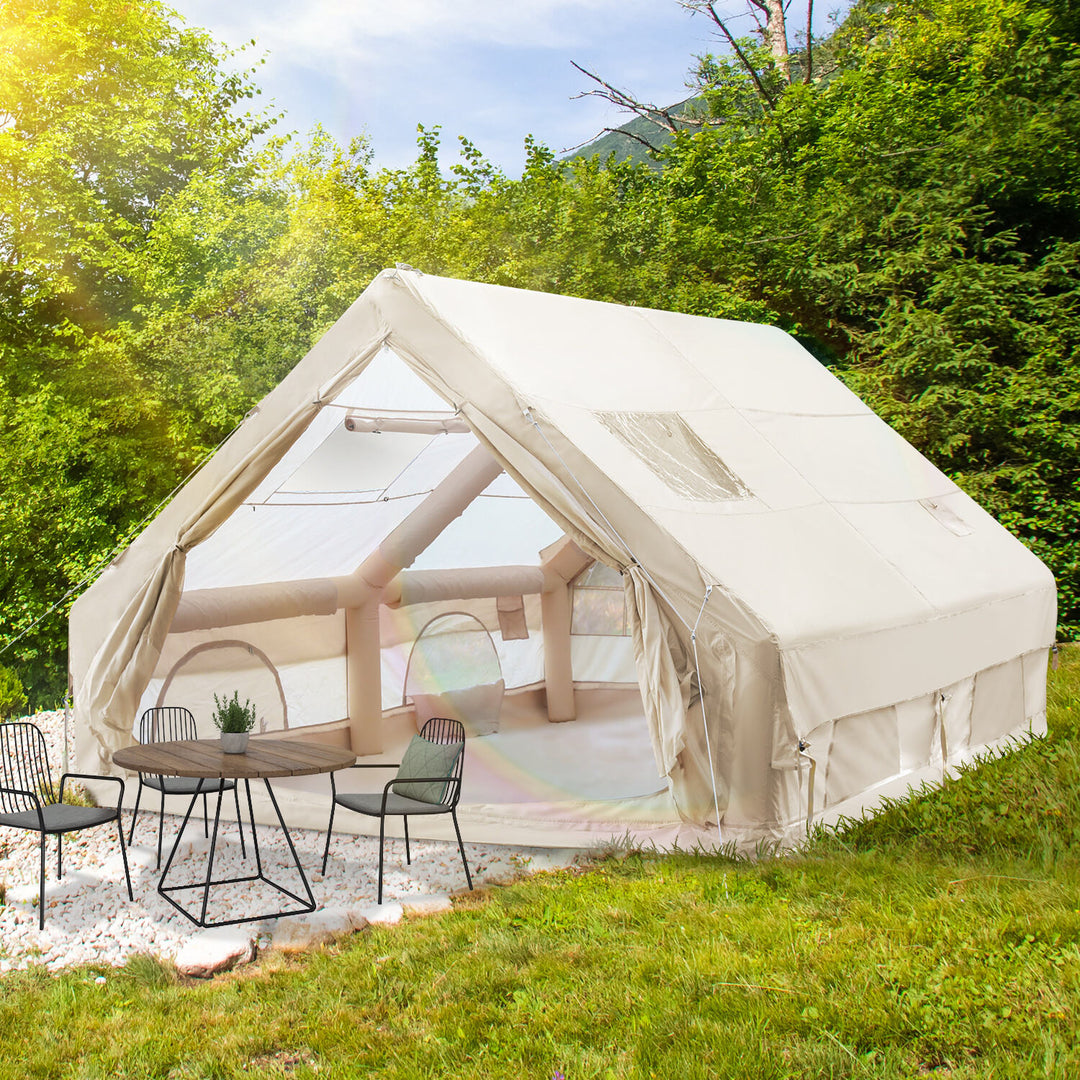 Sonnewelt Aufblasbares Campingzelt mit Dachfenster 12㎡