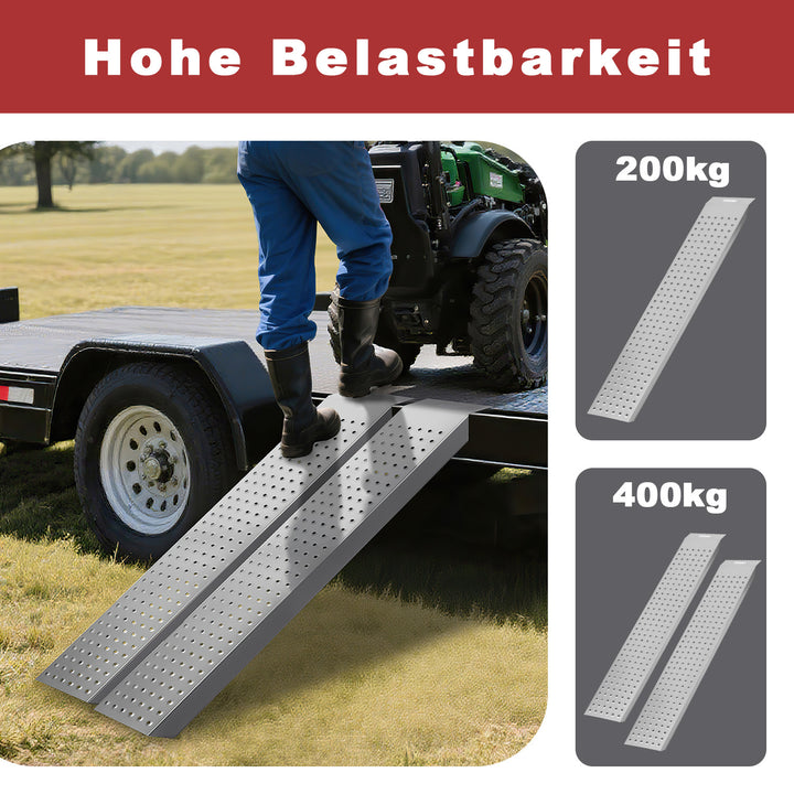 Sonnewelt 2X Auffahrrampe Verladerampe verzinkter Stahl 135cm
