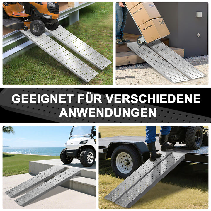 Sonnewelt 2X Auffahrrampe Verladerampe verzinkter Stahl 135cm