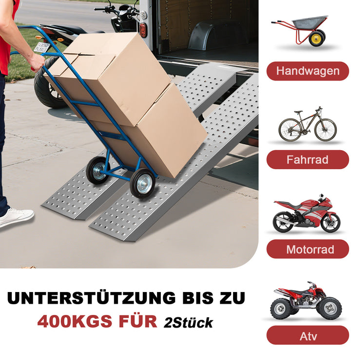 Sonnewelt 2X Auffahrrampe Verladerampe verzinkter Stahl 135cm