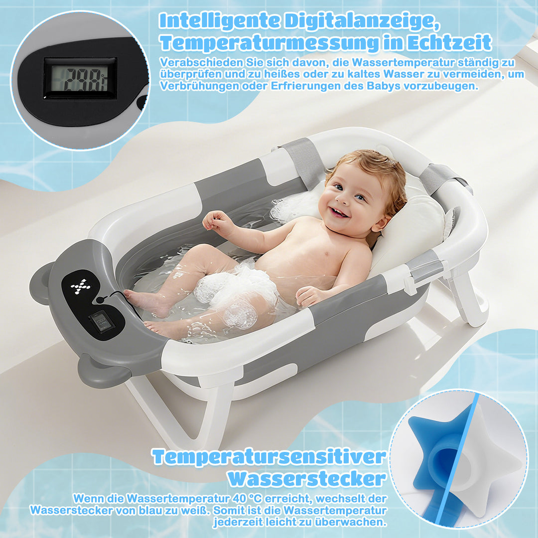 Sonnewelt Baby Badewanne Faltbare mit Badematte