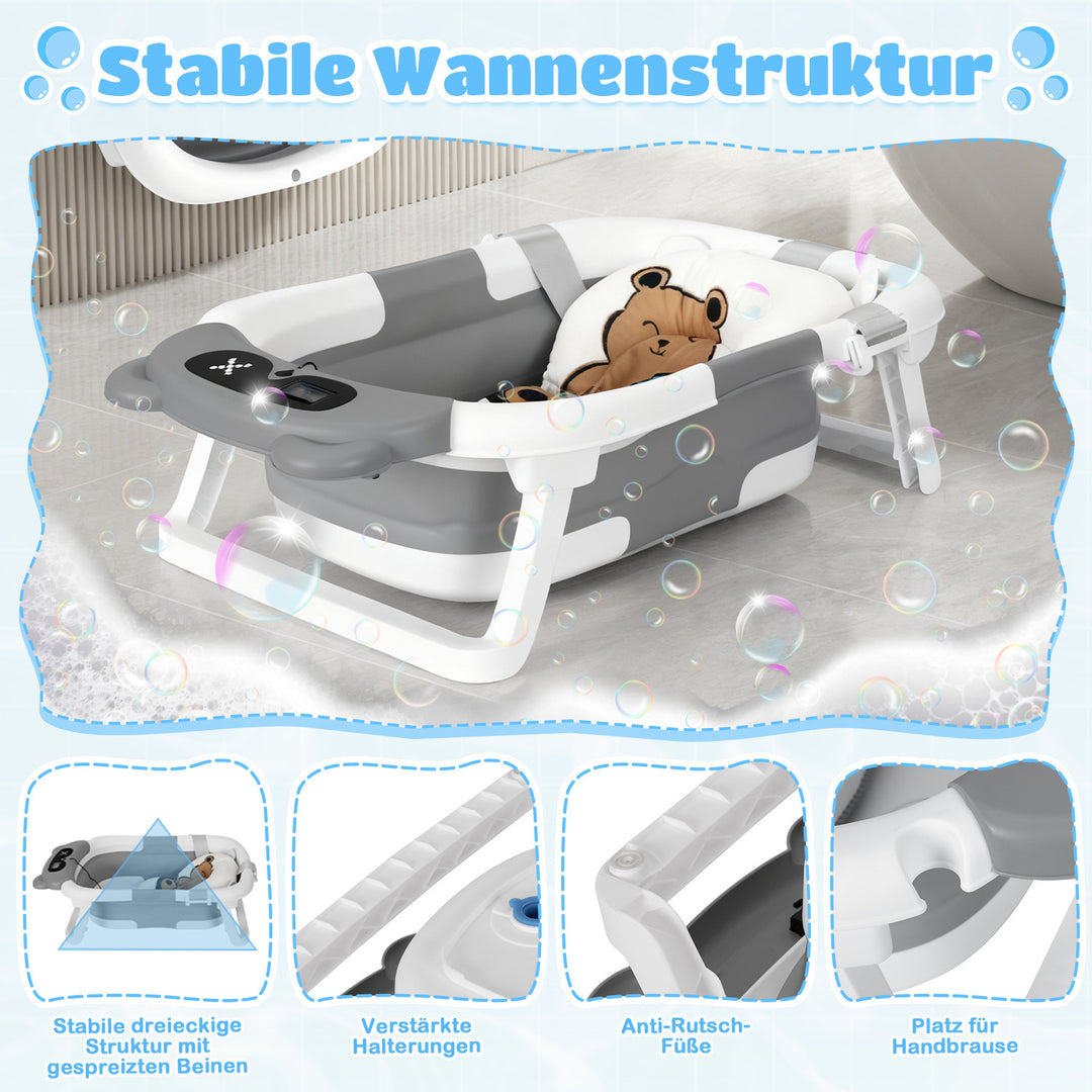 Sonnewelt Baby Badewanne Faltbare mit Badematte