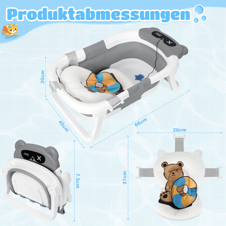 Sonnewelt Baby Badewanne Faltbare mit Badematte