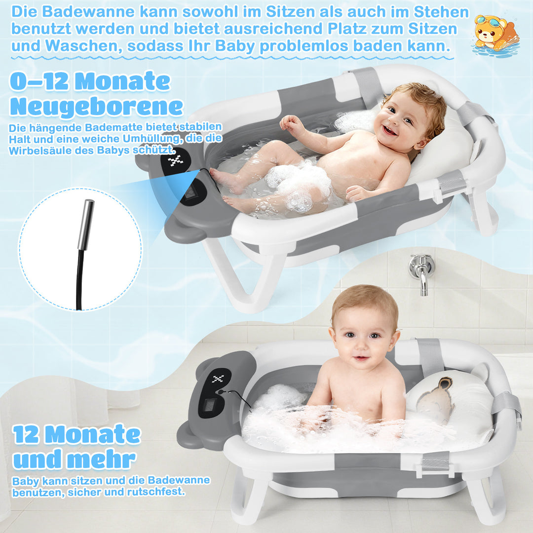 Sonnewelt Baby Badewanne Faltbare mit Badematte