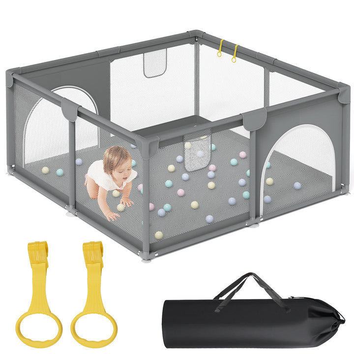 Sonnewelt Baby Laufstall Laufgitter Faltbar 130x130cm/150x180cm