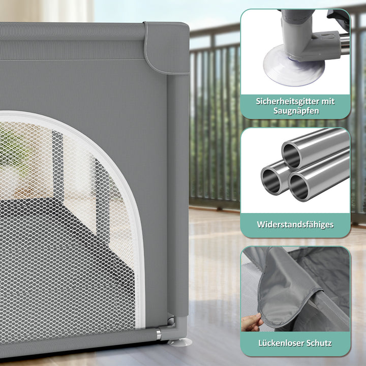 Sonnewelt Baby Laufstall Laufgitter Faltbar 130x130cm/150x180cm