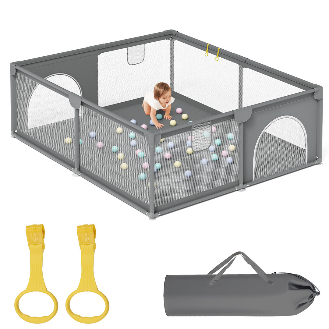 Sonnewelt Baby Laufstall Laufgitter Faltbar 130x130cm/150x180cm