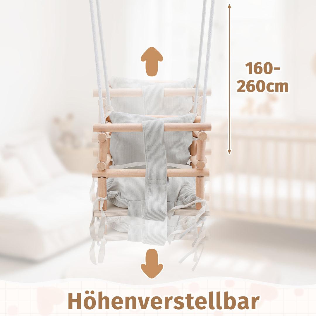 Sonnewelt Babyschaukel 3-in-1 Höhenverstellbar mit Kissen