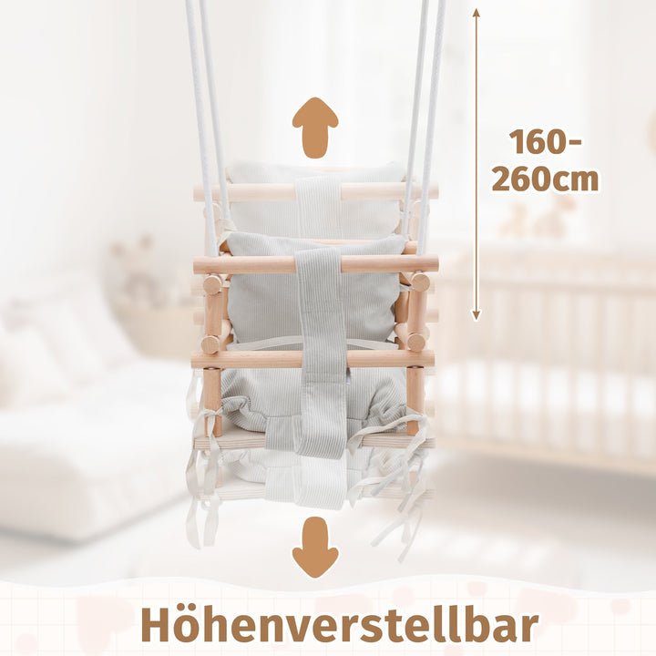 Sonnewelt Babyschaukel 3-in-1 Höhenverstellbar mit Kissen