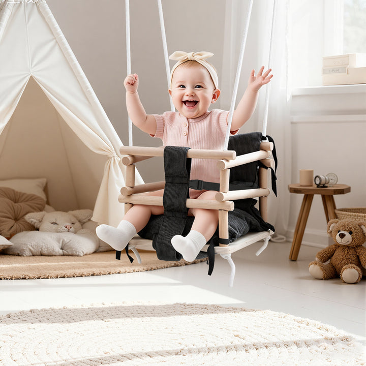 Sonnewelt Babyschaukel 3-in-1 Höhenverstellbar mit Kissen