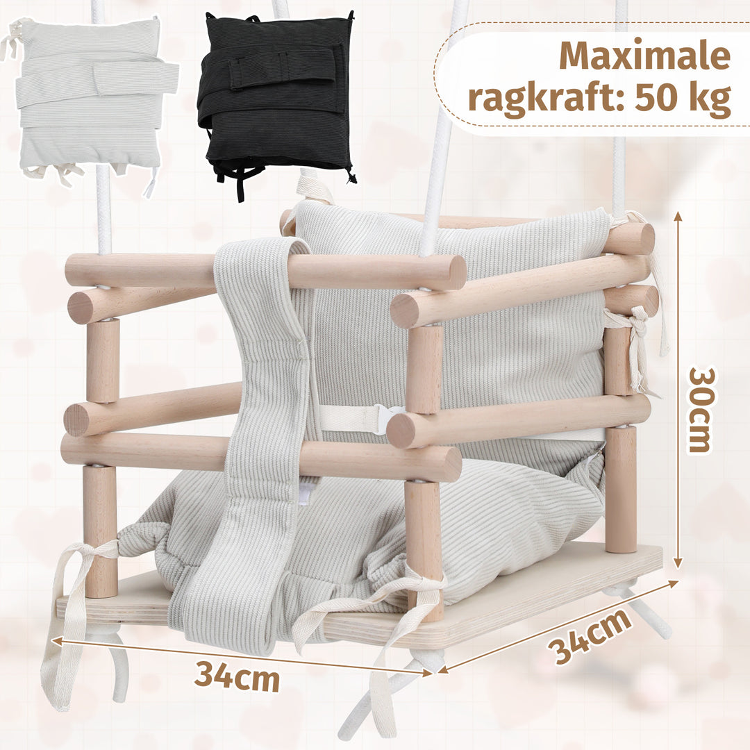 Sonnewelt Babyschaukel 3-in-1 Höhenverstellbar mit Kissen