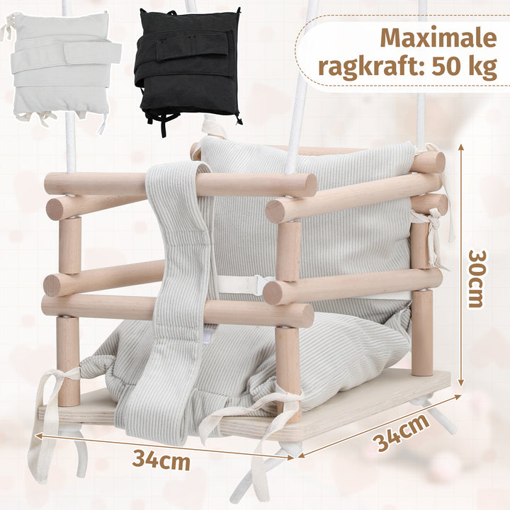 Sonnewelt Babyschaukel 3-in-1 Höhenverstellbar mit Kissen