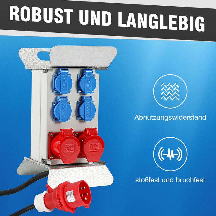 Sonnewelt construction power distributor CEE 2 x 16A 400V + 4x 230V 5-pin