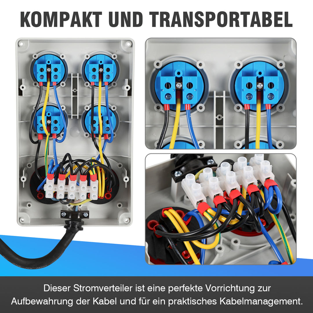 Sonnewelt construction power distributor CEE 2 x 16A 400V + 4x 230V 5-pin