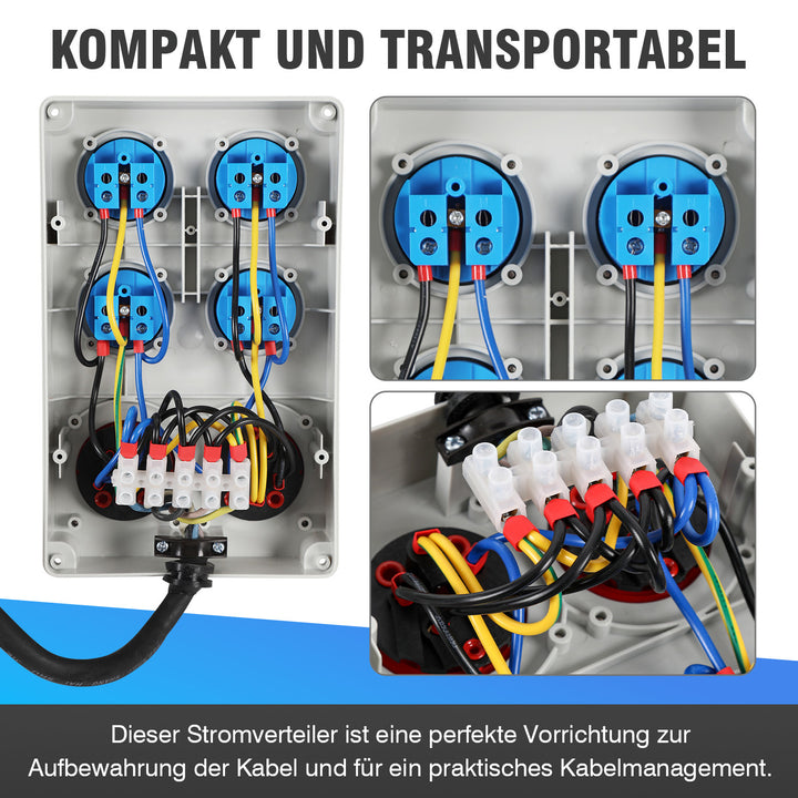 Sonnewelt construction power distributor CEE 2 x 16A 400V + 4x 230V 5-pin