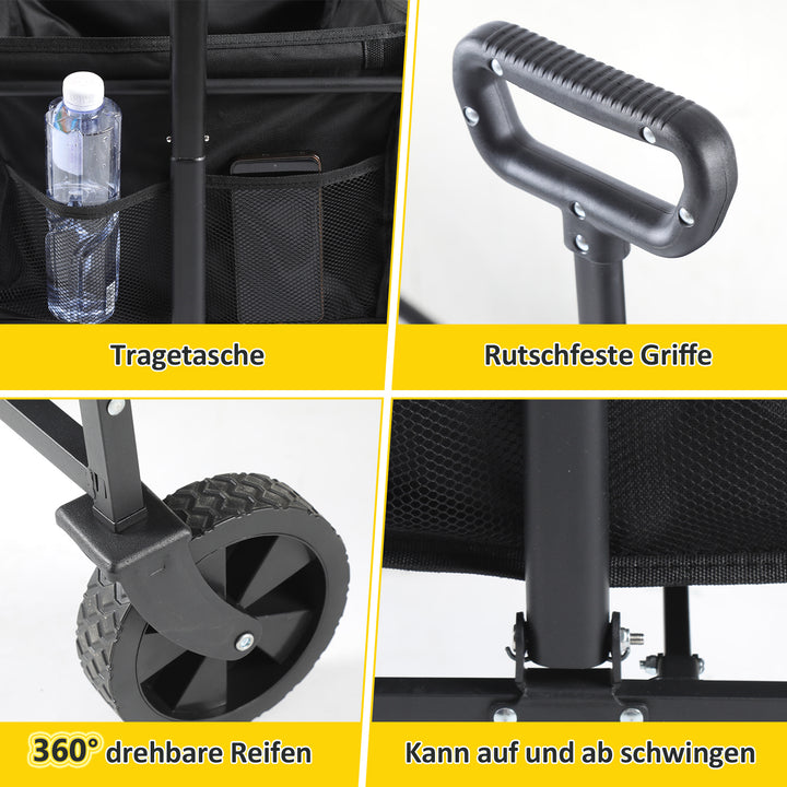 Sonnewelt Faltbar Bollerwagen Transportwagen 60L