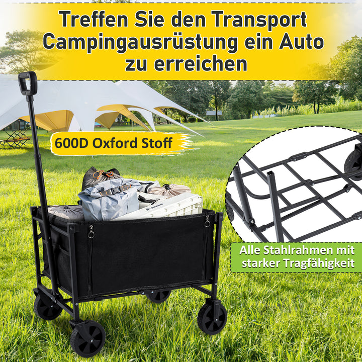 Sonnewelt Faltbar Bollerwagen Transportwagen 60L