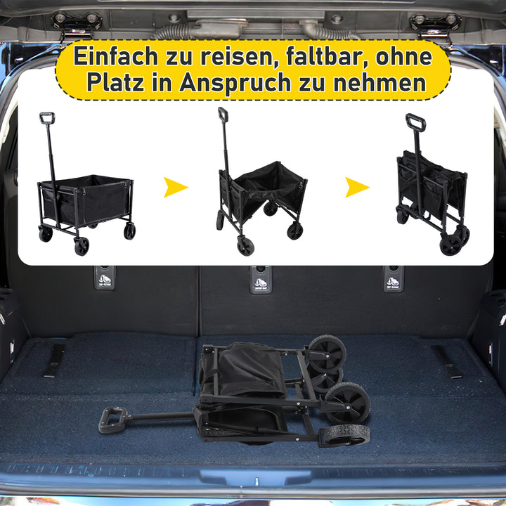 Sonnewelt Faltbar Bollerwagen Transportwagen 60L