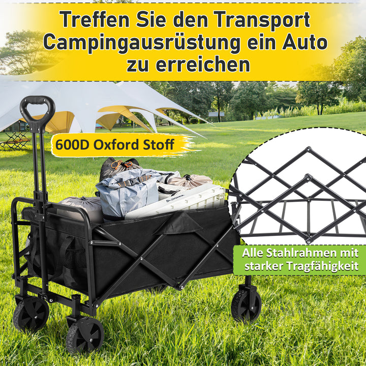 Sonnewelt Bollerwagen Transportwagen Faltbar 60L