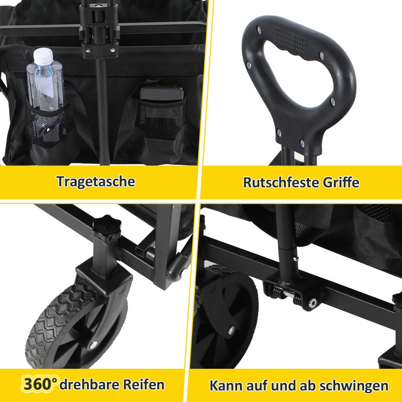 Sonnewelt Bollerwagen Transportwagen Faltbar 60L