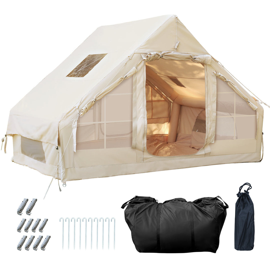 Sonnewelt Aufblasbares Campingzelt mit Dachfenster 6.3㎡
