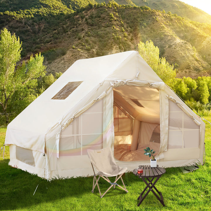 Sonnewelt Aufblasbares Campingzelt mit Dachfenster 6.3㎡