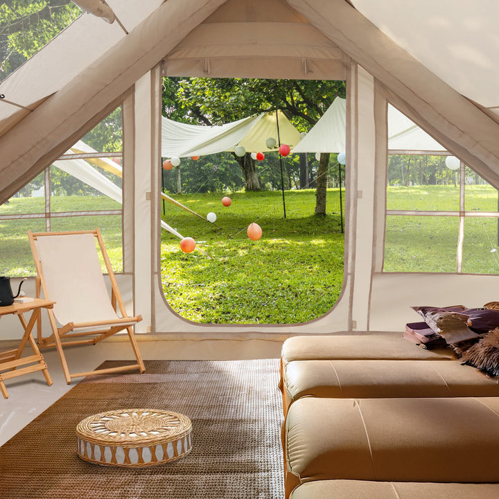 Sonnewelt Aufblasbares Campingzelt mit Dachfenster 6.3㎡
