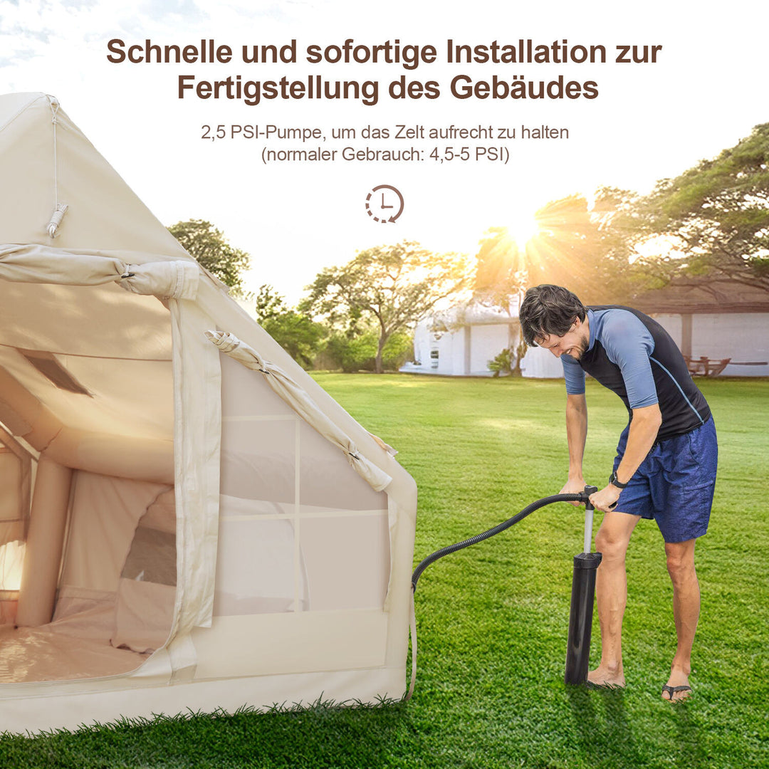 Sonnewelt Aufblasbares Campingzelt mit Dachfenster 6.3㎡