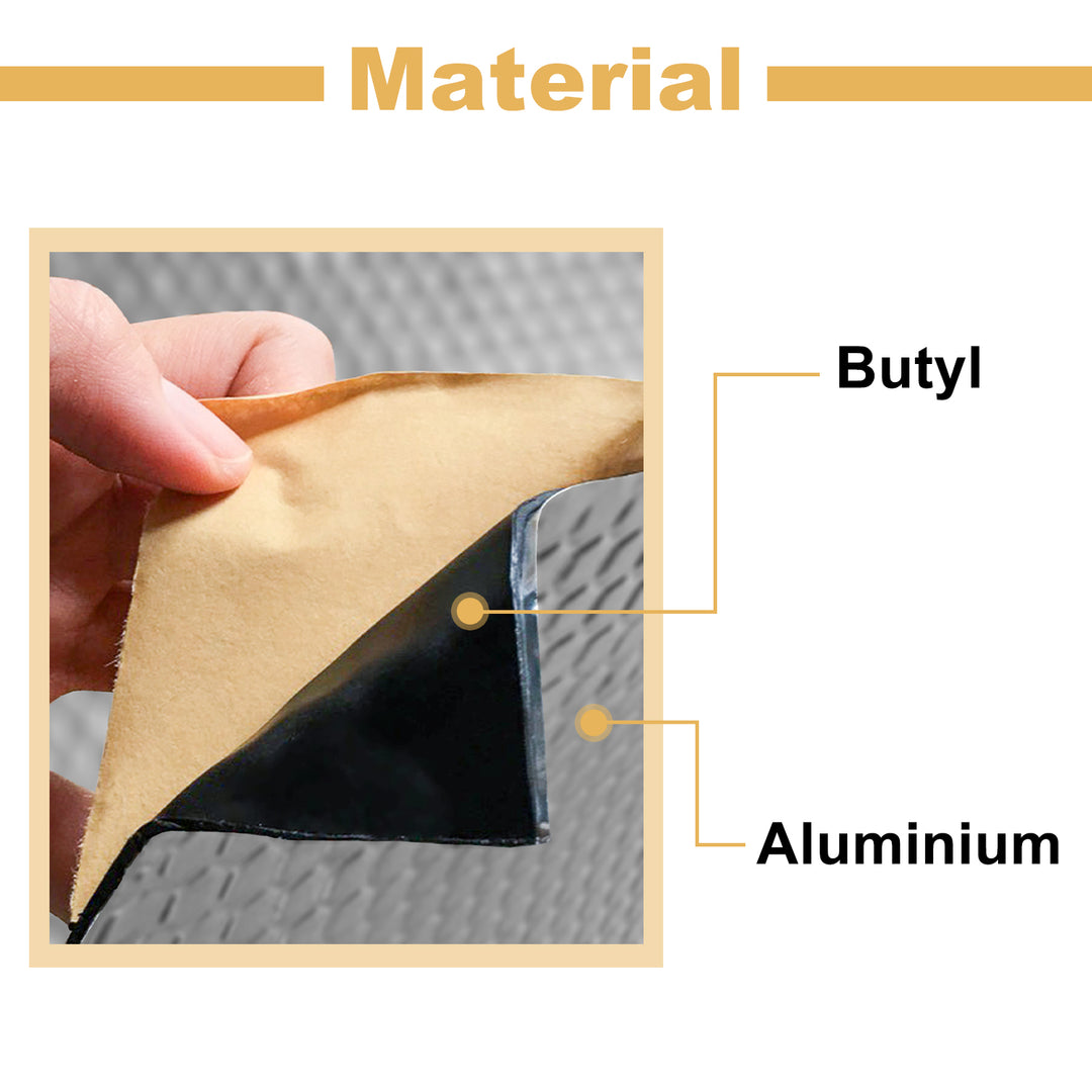 Sonnewelt Dämmmatte Auto Alubutyl Selbstklebend 2m/4m