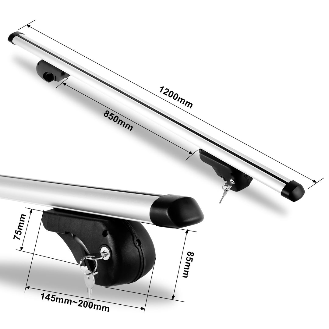 Sonnewelt Roof Rack Railing Rack Universal Aluminum 150kg