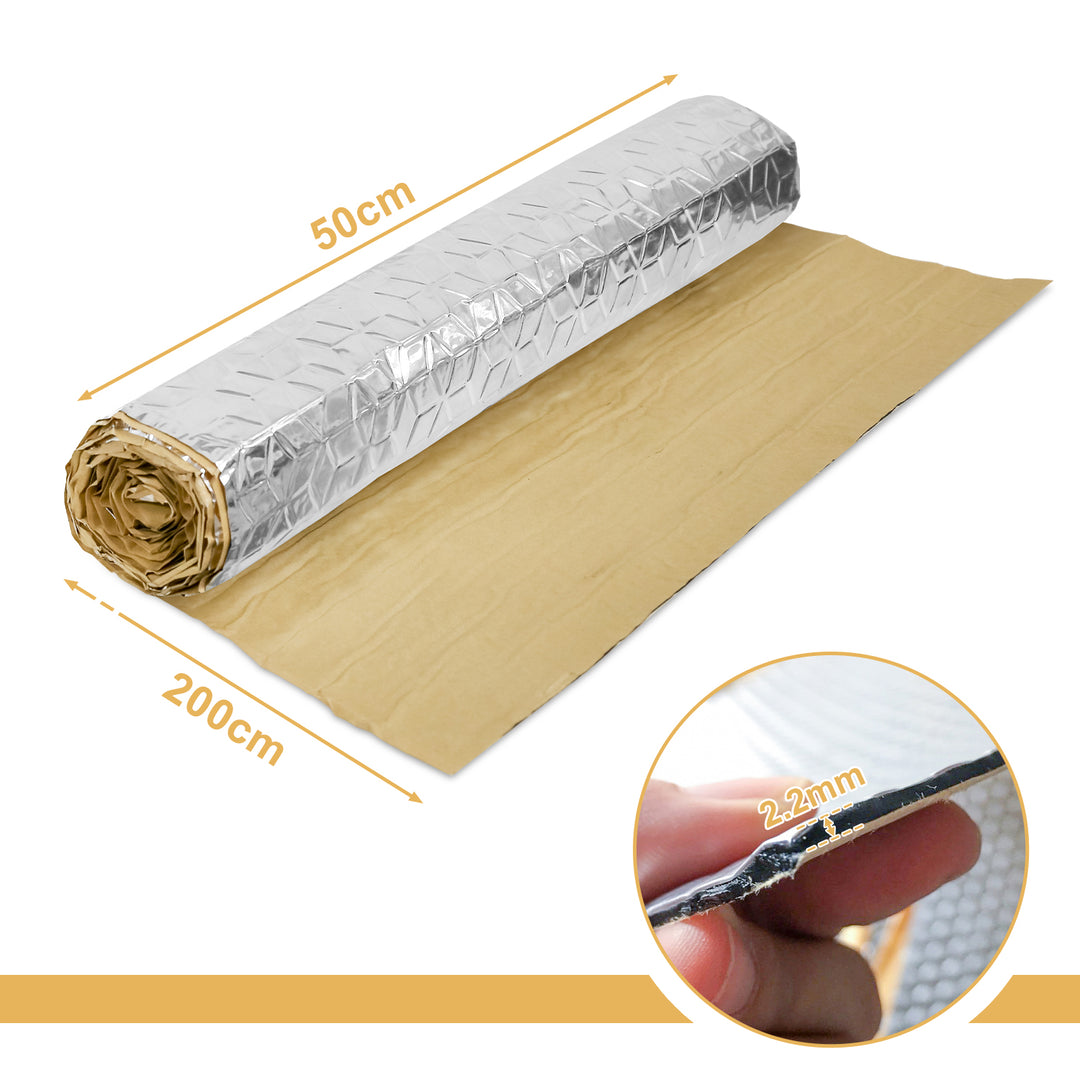 Sonnewelt Dämmmatte Auto Alubutyl Selbstklebend 2m/4m