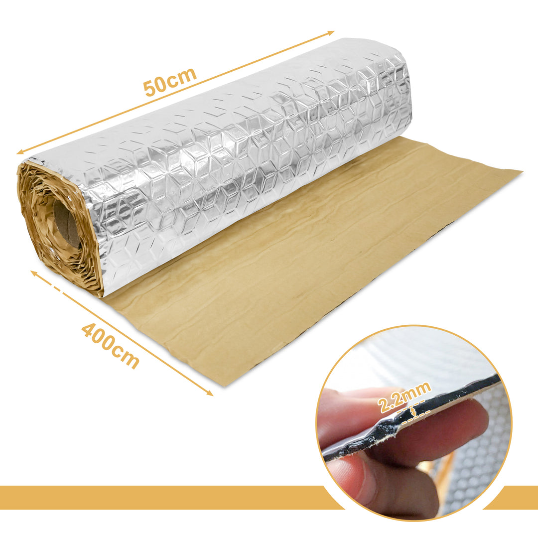 Sonnewelt Dämmmatte Auto Alubutyl Selbstklebend 2m/4m