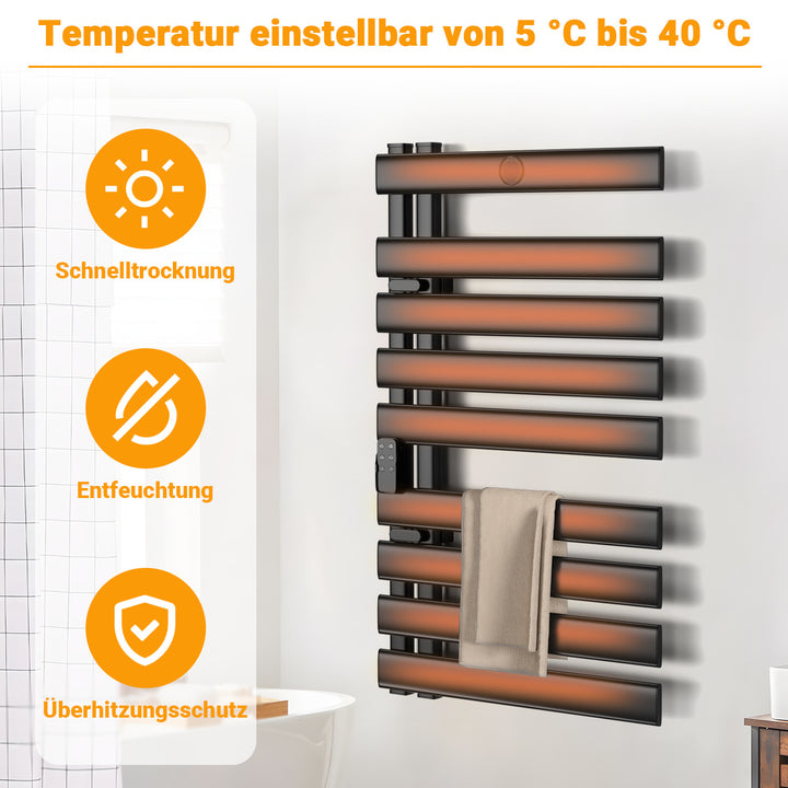 Sonnewelt Elektrisch Handtuchhalter Badheizkörper Wandbehang 425W