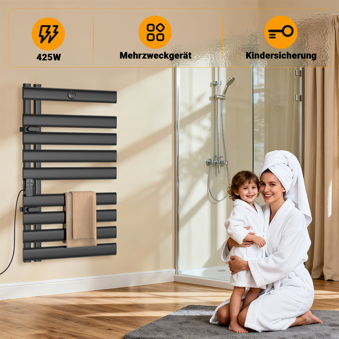 Sonnewelt Elektrisch Handtuchhalter Badheizkörper Wandbehang 425W