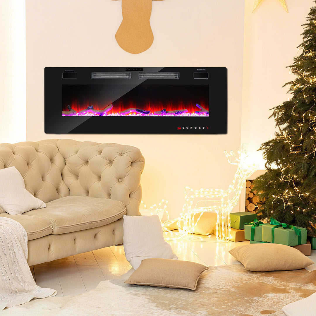 Sonnewelt Elektrokamin Wandkamin Einstellbarer Thermostat 750w/1500w